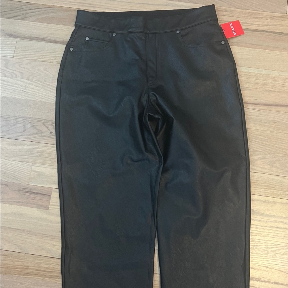 NWT spanx faux leather pants black